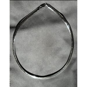 Milor Italy 925 Sterling Silver 5mm Omega Chain Choker Necklace 17” 26.47g